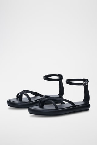 Sandali in pelle - Nero
