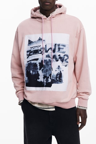 Felpa con cappuccio - Rosa