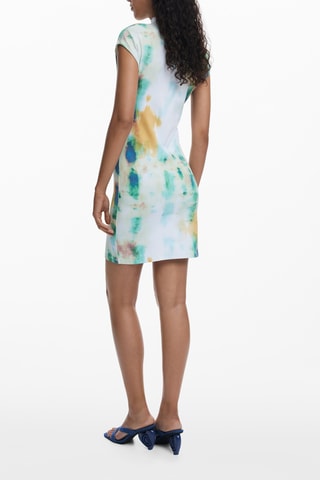 Abito a tubino tie and dye - Verde