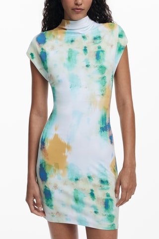 Abito a tubino tie and dye - Verde