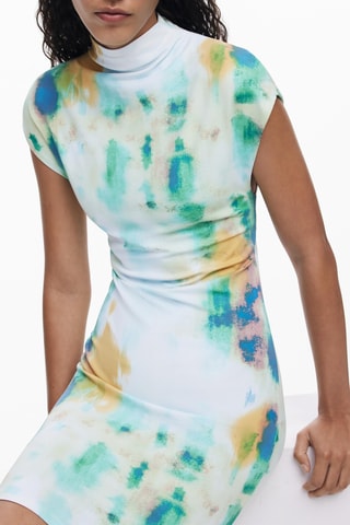 Abito a tubino tie and dye - Verde