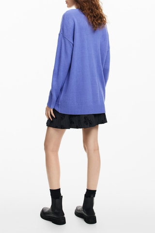 Maglia oversize - Giallo, viola e rosa