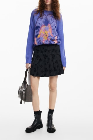 Maglia oversize - Giallo, viola e rosa