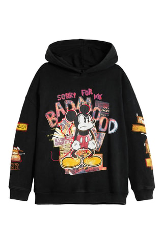 Felpa con cappuccio Topolino Disney - Nero