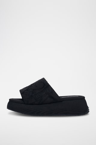 Ciabatte con zeppa - Nero