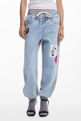 Jeans sportivi Minni Disney - Azzurro