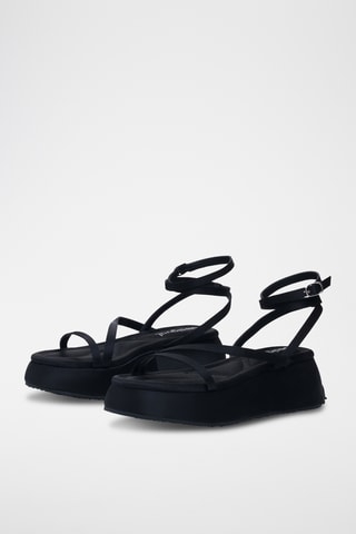 Sandali con zeppa - Nero