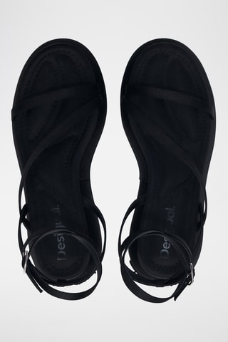 Sandali con zeppa - Nero