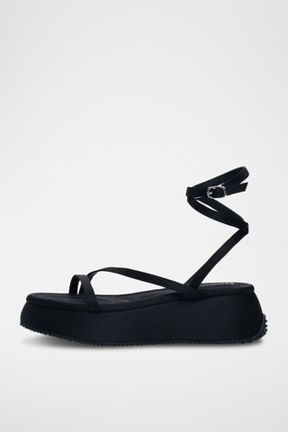 Sandali con zeppa - Nero