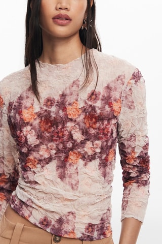 Top - Bianco, rosso e arancione