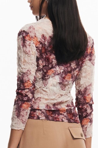 Top - Bianco, rosso e arancione