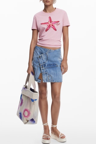 T-shirt de plage regular - Rose