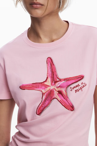 T-shirt de plage regular - Rose