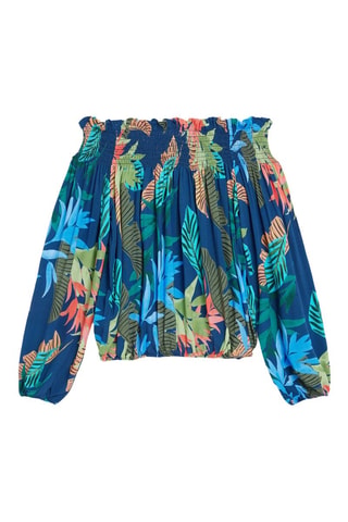 Blusa - Blu e verde