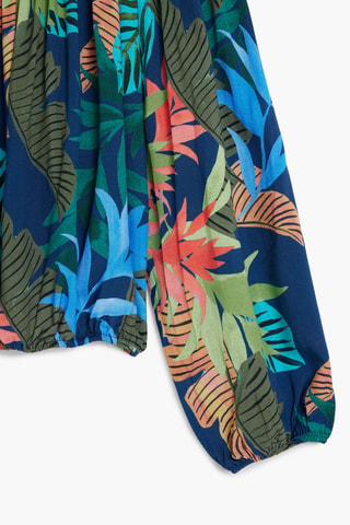 Blusa - Blu e verde