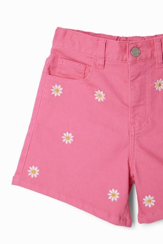 Shorts in jeans - Giallo e rosa