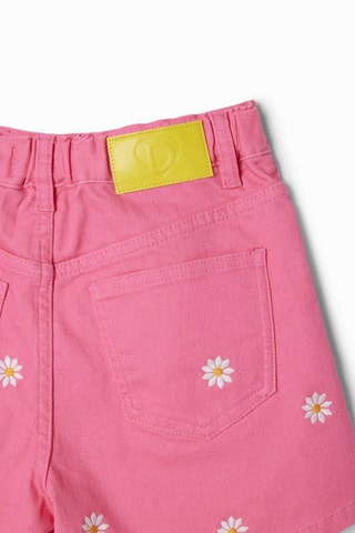 Shorts in jeans - Giallo e rosa