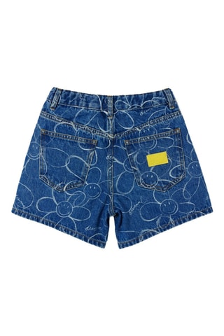 Shorts in jeans - Blu e giallo