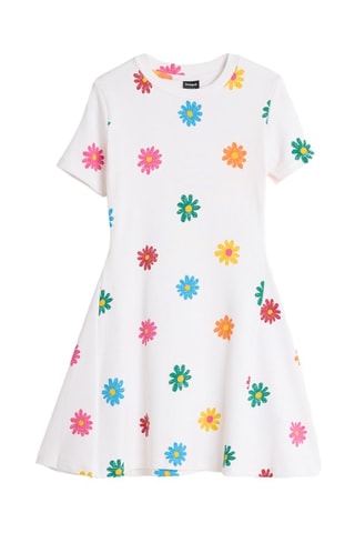Abito a campana - Bianco e verde