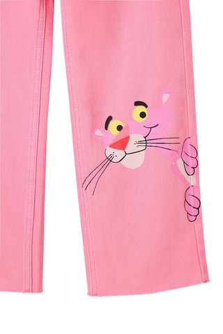 Jeans La Pantera rosa - Bianco, nero, giallo e rosa