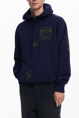 Felpa con cappuccio - Navy