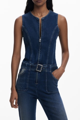Tuta in jeans - Blu scuro