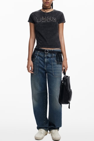T-shirt regular - Gris foncé