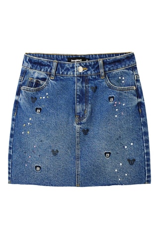 Gonna taglio dritto in jeans Topolino Disney