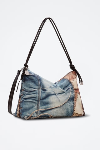 Borsa a spalla in jeans - Multicolore