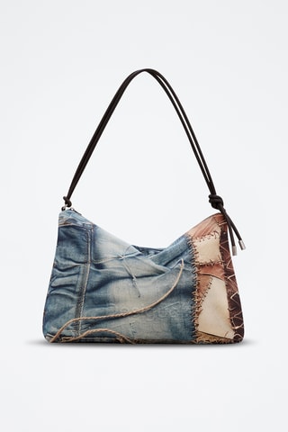 Borsa a spalla in jeans - Multicolore