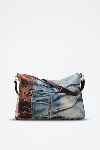 Borsa a spalla in jeans - Multicolore