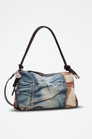 Borsa a spalla in jeans - Multicolore