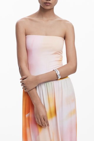 Abito bustier tie and dye 2 in 1 - Beige