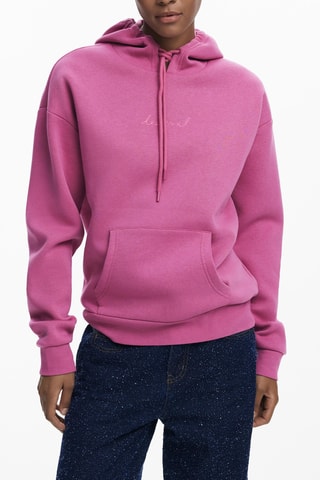 Felpa con cappuccio - Rosa