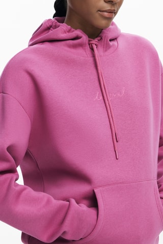 Felpa con cappuccio - Rosa