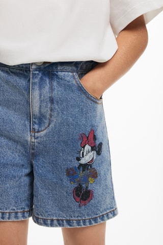 Shorts in jeans Minni Disney - Azzurro