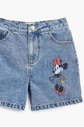 Shorts in jeans Minni Disney - Azzurro