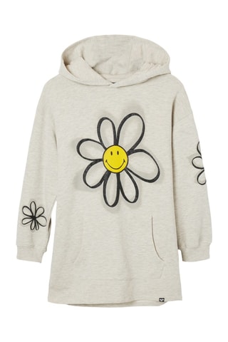 Abito con cappuccio - Nero, beige e giallo