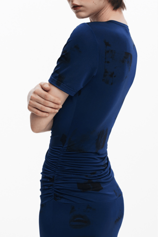 Abito midi - Blu scuro