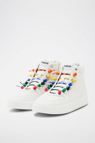 Sneakers alte - Blu, giallo, rosso e verde