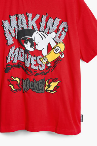 T-shirt oversize Topolino Disney - Nero e rosso