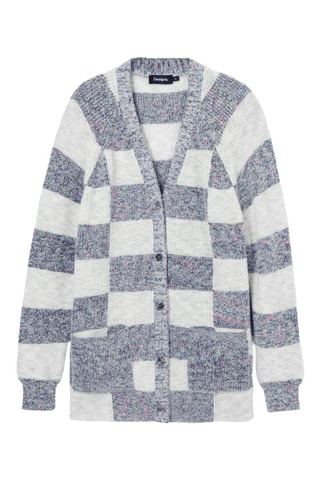 Cardigan - Bianco e grigio