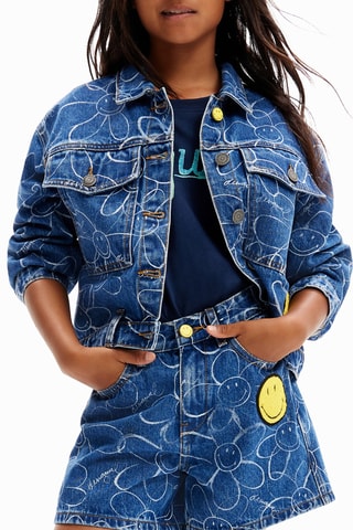 Giacca in jeans - Blu e giallo