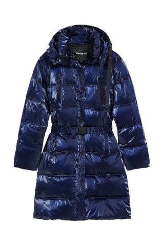 Piumino con cappuccio - Blu scuro