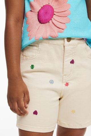 Shorts in jeans - Beige