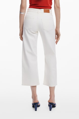Jeans 7/8 a vita alta - Beige