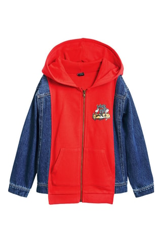 Giubbotto con cappuccio Topolino Disney - Rosso