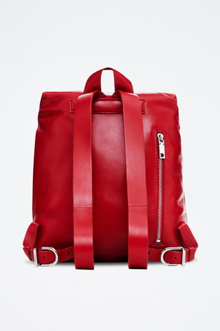 Zaino in pelle di montone - Rosso