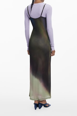 Abito lungo tie and dye 2 in 1 - Viola