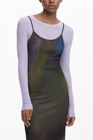 Abito lungo tie and dye 2 in 1 - Viola